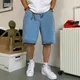 Summer American Fashion Casual Vintage Denim Shorts Korean Streetwear Straight Loose Cargo Pants