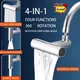 New 4 Modes Waterfall Kitchen Faucet Universal 720° Swivel Spout Sprayer Bathroom Basin Water Tap