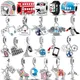 Charms Plata de ley Silver Plated Travel Dangle Charm Eiffel Tower Beads fit Charms Bracelet