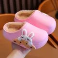 Winter Kids Shoes Cartoon Cute Slippers Warm Waterproof Non-slip Girl Home Indoors Slippers Boy Baby