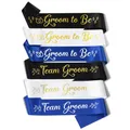 Groom to Be and Team Groom Sash Bachelor Party Decorations