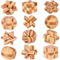 Wooden Puzzle Games Brain Teasers Toy 3D Puzzles for Teens and Adults Logic Puzzle Wood Magic Cube