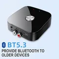 Ricevitore RCA compatibile Bluetooth 5.3 aptX HD Jack da 3,5 mm Aux Adattatore wireless Musica per TV 2RCA BT5.0 Ricevitore audio per altoparlante