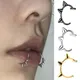 Punk Style Stainless Steel Spike Non-piercing C-shaped Lip Ring Body Piercing Jewelry for Unisex