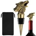 Metal Wolf Head Design Wine Bottle Stopper Bar Accessories Home Bar Bottle Decor Crafts Wine