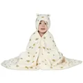 4 Layers Muslin Cotton Hooded Baby Towels Poncho Ultra Soft and Super Absorbent Baby Bath Towel for