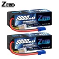 1/2units Zeee 4S 8000mAh Lipo Battery 14.8V 100C with EC5 Plug Hardcase RC Battery for Car Truck