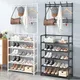 Shoe Rack Simple Floor Shoe and Hat Rack Load-bearing Living Room Organizer Clothes Hat Coats Shoes