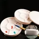 Round Imitation Porcelain Palette with Cover White Student Acrylic Watercolor Gouache Paint Painting