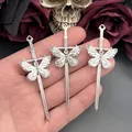 3pcs 78*28mm New Alloy Charm Butterfly Sword Charms Pendant Designer Charms for Jewelry Making DIY