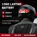 MTSEEEN luce freno casco moto led, super luminosità, luce di sicurezza casco per sensore freno bici all'interno.Vero impermeabile