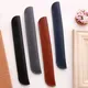 Solid Color PU Pencil Bags Lightweight PU Leather Large Capacity Pen Pouch Pen Holder Office