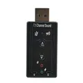 TISHRIC Adattatore scheda audio USB esterna Cuffie per microfono professionali da 3,5 mm a 7.1 canali per PC portatile professionale