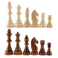 32pcs Wooden Chess Pieces Complete Chessmen International Word Chess Set Chess Piece Entertainment
