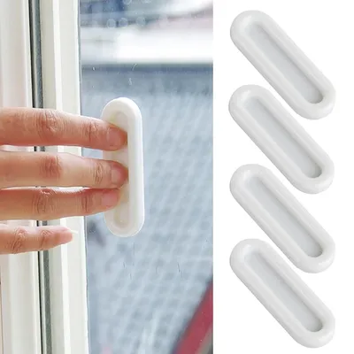 4Pcs/set Self-adhesive Door Handles for Window Cabinet Drawer Wardrobe Sliding Door Handle Glass