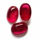 Natural Ruby Oval Cabochon Smooth Polished Surface Egg Shape Large Blood-red Ruby Cabochon Flat Back