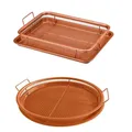 Copper Baking Tray Oil Frying Roast Pan Non-stick Chips Basket Broil Plate Grill Mesh Kitchen Tools