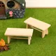 Doll House Mini Wooden Coffee Table Wood Simulation Teatable Coffee Table Living Room Toy Doll House