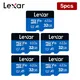 5PCS/Lot 32GB 64GB 128GB 256GB Lexar 633x Micro SD Card microSD/HC UHI-1 Flash TF Card Memory Card