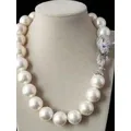 Tremendous Sweater Chain Huge Genuine 16mm White 14mm Black South Sea Shell Pearl 45~60CM Necklace