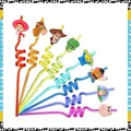 8Pcs Disney Toy Story Party Supplies Reusable Plastic Drinking Straws For Baby Shower Girls Boys