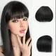 Synthetic Wig Air bangs Natural Short Brown Blond Black Fake Hair Fringe Extension Clip in Hair