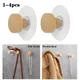 1-4pcs Wooden Hook Geometric Shape Wood Wall Hook Punch Free Wooden Coat Peg Coat Hanger for Hanging