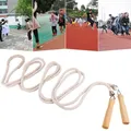 3/5/7/10m Thick Rope Electroplated Spring Group Skipping Rope Anti-slip Wooden Handles School