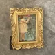 Antique Photo Frame Picture Display Frame Decorative European Style Golden Carved Tabletop and
