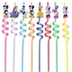 Disney Mickey Mouse Party Juice Straw Baby Shower Girl Boy Minnie Birthday Party Decoration Provides