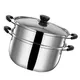 Stainless Steel Steamer Pot Stock Pot Soup Pot Saucepan Cooking Steaming Cookware Lid Vegetable