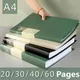 20/30/40/60 Pages A4 Side Transparent Thickening Folder High Quality Multi-layer File Cover Office