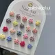 70Pcs Mixed 3D Rose Flower Peach Blossom Nails Accessories Floral Nail Decoration 3D Nail DIY Nail