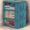Clothing storage box organizer clothes Storage Bag Clear Window Zipper Non Woven Fabric Clothes