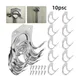 5/10pcs Hanger Sets Tools Storage Hooks Wall Mount Metal Double Hooks Garage Shed Hanging Organizer