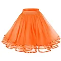 A-Line Women Tutu Skirt Versatile Stretchy Mini Flared Casual Skirt Ballet Performance Elastic Waist
