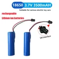3.7V 18650 3800mAh 18650 rechargeable lithium-ion battery SM plug 3.7V rechargeable battery