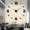 Grande orologio da parete 3D luminoso orologi da parete senza cornice orologio digitale adesivi da