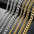 Figaro Necklace Men Stainless Steel Curb Chain Man Necklace 5 to 8mm Link Chain