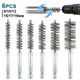 Set di spazzole per pulizia in acciaio inossidabile da 6 pezzi Spazzola per fori in filo intrecciato con barra esagonale da 1/4" per avvitatore a percussione per trapano elettrico (8/10/12/15/17/19