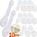 1-10pcs Safety Cabinet Lock for Baby Child Plastic Security Protector Straps Drawer Door Cabinet