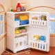 1/12 Mini Dollhouse White Refrigerator With Food Set Kitchen Toys Miniature Furniture Fridge