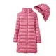 Plus size 5xl thick long down jacket women winter ultra light down jacket women with hooded down