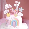 Rainbow Unicorn Cake Topper 1st Birthday Party Decor Gift Unicorn Birthday Cake Decor Baby Shower