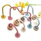 For Newborn Baby Wood Ring Soft Silicone Teether Toy Infant Teething Chewing Toy Baby Accessories
