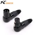 10pcs XLR Male/ Female Jack 3 Pin Connector Right Angle 90 Degree Mic Speakers Audio Camcorders DSLR