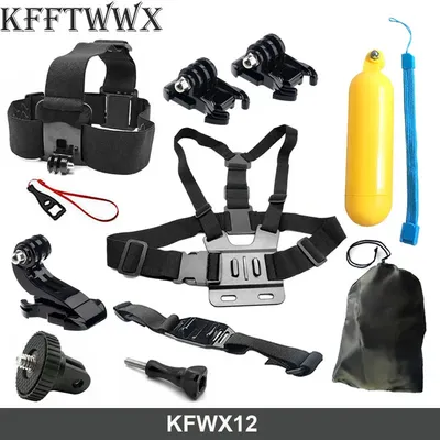 Accessories Kit for Gopro Hero 12 11 10 9 Black 8 7 6 5 4 Yi 4K SJ4000 EKEN H9 AKASO DBPOWER Strap Tripod Mount Go pro 9 Camera