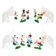 Football Cake Toppers Accessories Players Mini DIY Game Pieces Doll Toy Decor for Kids Baby Shower