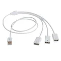 3 in 1 USB Splitter Cable USB Power Splitter 1 Male to 3 Female USB 2.0 Adapter 1 to 3 USB Splitter