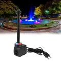 Garden Aquarium Fountain EU Plug with 12 LED Light Water Pump Waterproof Ultra-quiet with Power Cord